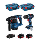 Bosch kit bk221 (gbh 18v-22 gsr 18v-90 c 2 x 5,0 ah gal18v-40 2 x l-boxx 136)