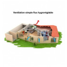 Bouche VMC Unelvent - Ozeo - BEHS/W - SdB/WC - Hygroréglable - Piles
