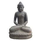 Statuette bouddha assis lotus méditation 20 cm - gris anthracite  20 cm - gris anthracite
