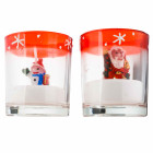 Bougie figurine dans un verre 6x5cm