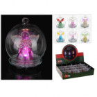 Boule lumineuse multicolore en verre avec ange koopman