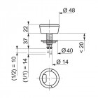 Bouton de rechange pour mécanisme wc à étrier double poussoir mvb3 WIRQUIN