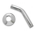 Bras de douche coudé 150 mm laiton chromé avec rosace pour pomme de douche