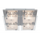 Brilliant steffi, plafonnier à 4 lumières g4 max 16w avec led et télécommande