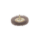 Brosse circulaire sur tige fil acier ondulé décapage dur bois/métal - D. 50 mm - Q.6 mm - Ep.7 mm - LEMAN - 330.050V