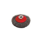 Brosse cuvette pour meuleuse fil acier ondulé 0.30 mm D. 115 mm M14 pour métal - Décapage dur - LEMAN - 520.115