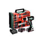 Perceuse-visseuse sans fil - BS 18 L Set - METABO - avec 2 batteries 18V2.0Ah - chargeur - coffret et accessoires - 614051710