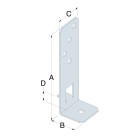 Pied de poteau de jardin réglable en largeur - PPG60/25