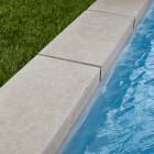 Margelle de piscine pierre naturelle egypte beige 60x30x8cm bord droit