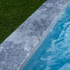 Kit complet | margelles pour piscine 6x3m en pierre adana gris bleu (+ colle, joint, hydrofuge ...)