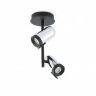 Plafonnier chrome orleans 2 ampoules