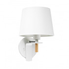 Aplique murale blanche fusta h30 cm 1 ampoule