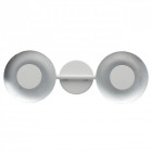 Spot argenté techno 2 ampoules 11 cm