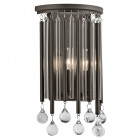 Applique piper, métal couleur expresso, verre