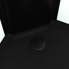 Cabine de douche 1/4 de cercle 85x85x200 cm - Portes coulissantes - Receveur Noir Mat - ELEMENTARY Aurlane - CAB290