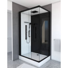 Cabine de douche 110x80x215cm - Verre Trempé - Mitigeur Chrome - DUALITY 3 RECTANGLE Aurlane - CAB165