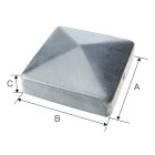 Chapeau pyramide pour poteau bois CABOCHON