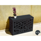 Cache climatisation amazonian gris anthracite ral7016 - grand l 120 x h 120 x p 55 cm - beyond blue