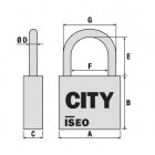 Cadenas CITY ISEO FRANCE (CAVERS) 02065001