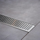 Caniveau de douche italienne inox – 110 cm modèle carré