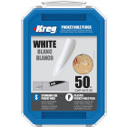 Bouchons de trous de poche standard en plastique blanc - KREG - CAP-WHT-50