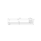 Bec pivotant 270 mm en laiton chromé pour mitigeur d'évier mural