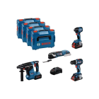 Kit 4 outils bosch gsr/gdx/gbh/gsa 1 x procore 18v 4.0ah + 2 x procore 18v 5.5ah - 0615990n37