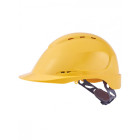 Casque de protection singer abs aere jaune fix 8 points mousse bandeau anti transpiration confort coiffe textile 53-66 cm