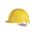 Casque de chantier SWISS ONE Compact jaune visière longue ventilé slip 7COM2Y1