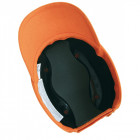 Casquette de protection singer anti heurt noire avec calotte moulee abs et visiere toile reglable par grip au dos