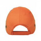 Casquette de protection singer anti heurt orange avec calotte moulee abs et visiere toile reglable par grip au dos