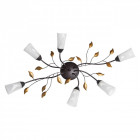 Plafonnier marron flora 6 ampoules 20 cm