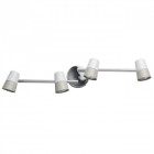 Spot chromé techno 4 ampoules 15 cm