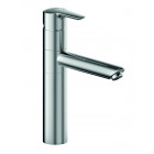 Mitigeur pour evier en laiton et zinc finition surface acier serie oslo