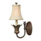 Applique plantation, bronze, 1 ampoule