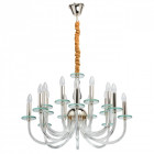 Suspension dorée neoclassic 16 ampoules 133 cm