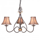 Suspension windemere, rouille / or, 3 ampoules, sans abat-jour Suspension windemere, rouille / or, 3 ampoules, sans abat-jour
