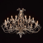 Chandelier argenté classic 18 ampoules 170 cm