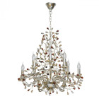 Chandelier argenté flora 9 ampoules 148 cm