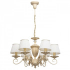 Chandelier beige classic 6 ampoules 85 cm