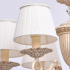 Chandelier beige classic 6 ampoules 85 cm