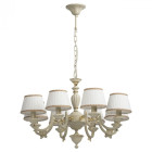 Chandelier beige classic 8 ampoules 85 cm