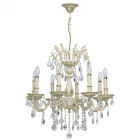Chandelier beige classic 8 ampoules 98 cm