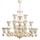 Chandelier beige country 21 ampoules 260 cm
