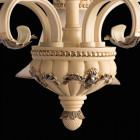 Chandelier beige country 5 ampoules 195 cm