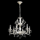 Chandelier blanc classic 6 ampoules 96 cm