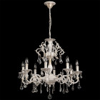 Chandelier blanc classic 8 ampoules 96 cm