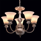 Chandelier blanc country 5 ampoules 83 cm