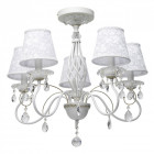 Chandelier blanc elegance 5 ampoules 58 cm