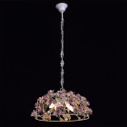Chandelier blanc flora 4 ampoules 116 cm